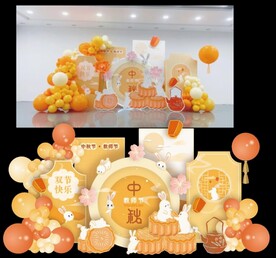 中秋节美陈背景