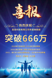 销售喜报海报