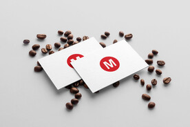 咖啡店品牌包装样机纸袋纸杯名片