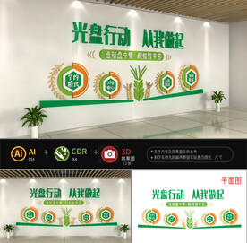 光盘行动文化墙