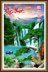 竖幅山水画