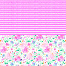 水彩粉色花数码