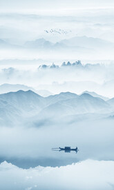 玄关意境水墨画