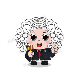 卡通律师法官