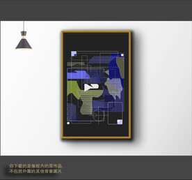 黑白抽象画心