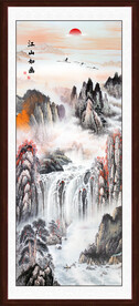 竖幅山水画