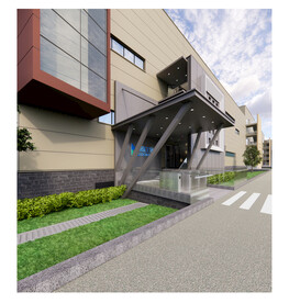 室外楼梯间园林效果图