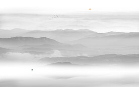 电视背景墙山水画