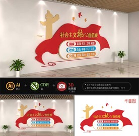 社会主义核心价值观文化墙