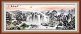 山水画国画山水风景装饰画