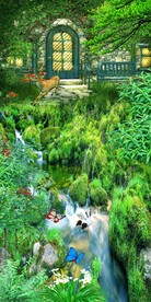 梦幻森林流水玄关