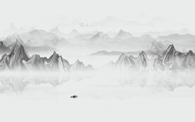 水墨山