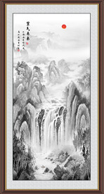 竖幅山水画