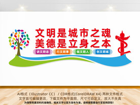 创建文明城市文化墙