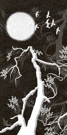 中式浮雕树玄关