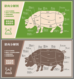 猪肉分解图猪肉各部位分解