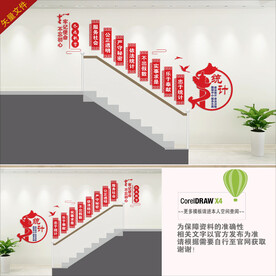 统计楼梯文化墙