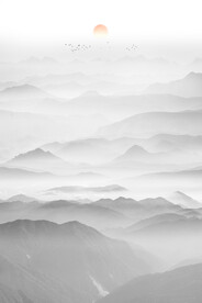 竖幅山水画