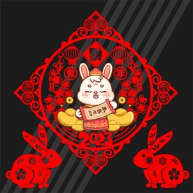 新年玻璃贴 