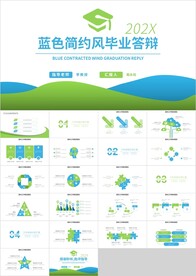 蓝绿色简约毕业答辩PPT