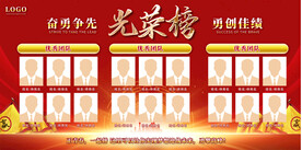 业绩光荣榜展板