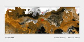 黑金水墨画