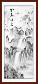 竖幅山水画