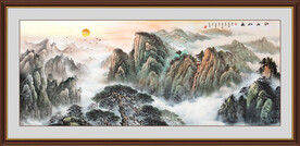泰山风景画