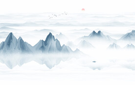 水墨山水背景墙