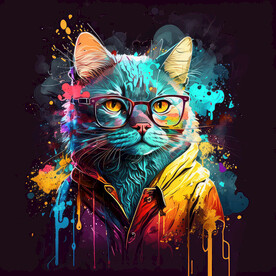 戴眼镜的猫