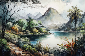 湖光山色