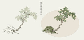 国画风植物