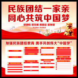 民族团结展板