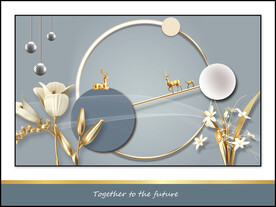 莫兰迪花卉装饰画