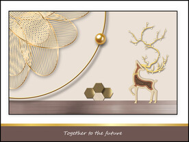 发财鹿餐厅挂画