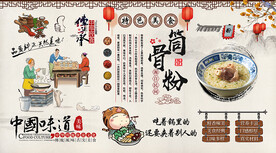 筒骨粉背景墙
