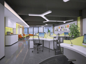开放办公室效果图