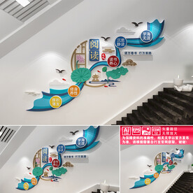 全民阅读楼道文化墙