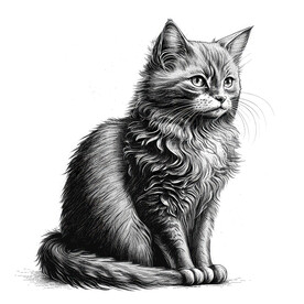 蹲坐的猫