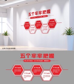 五个牢牢把握文化墙