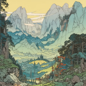 山石争峰
