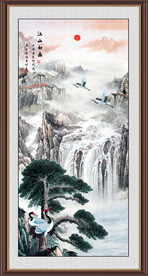 国画迎客松