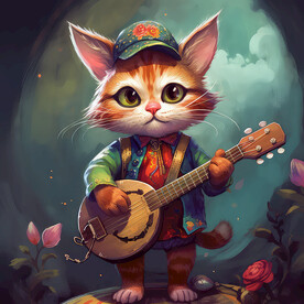 小猫奏乐