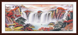 鸿运当头山水画