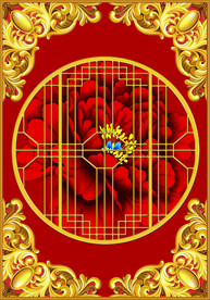 中式婚礼背景花纹