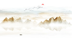山水水墨画