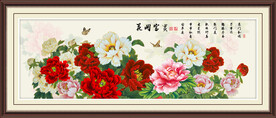 花开富贵国画牡丹图