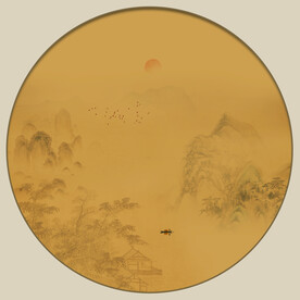圆形古画