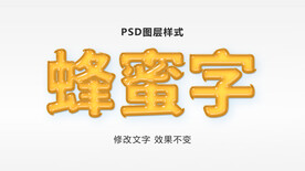 蜂蜜立体字