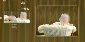 儿童影楼宝贝写真相册模板海报图